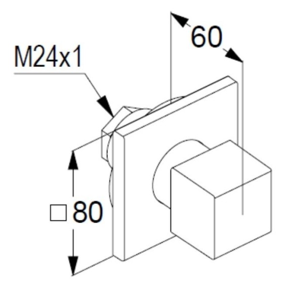 Переключатель потока воды KLUDI DECUS 54847N575 на два потребителя