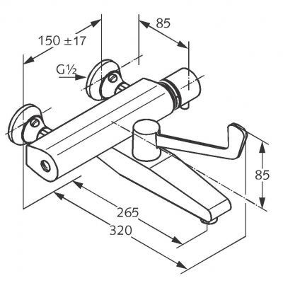 Смеситель KLUDI MEDI CARE 350850564