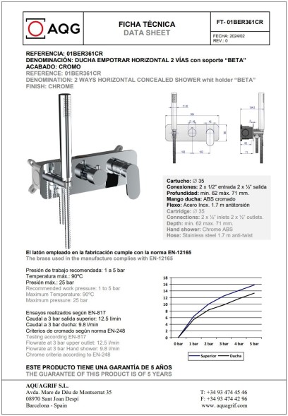 AQG Beta, душевой комплект ER217 на 2 потребителя: с круглым верхним душем 25 см и потолочным кронштейном 20 см, цвет черный матовый