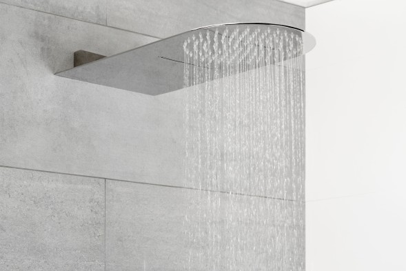 AQG, консольная душевая головка FLOWR1 50x25 см, 1 режим: дождь, цвет хром