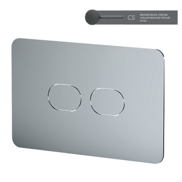 Клавиша смыва, Fima Carlo Frattini, для унитаза, шгв 270*9*170, цвет-хром чёрный брашированный.