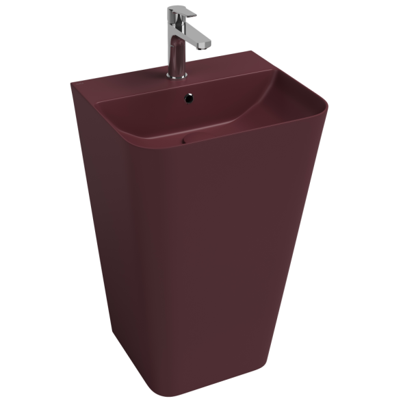 Раковина ISVEA Sott'Aqua напольная ШГВ 500*420*830 цвет бордовый матовый 10SQ37001-2R