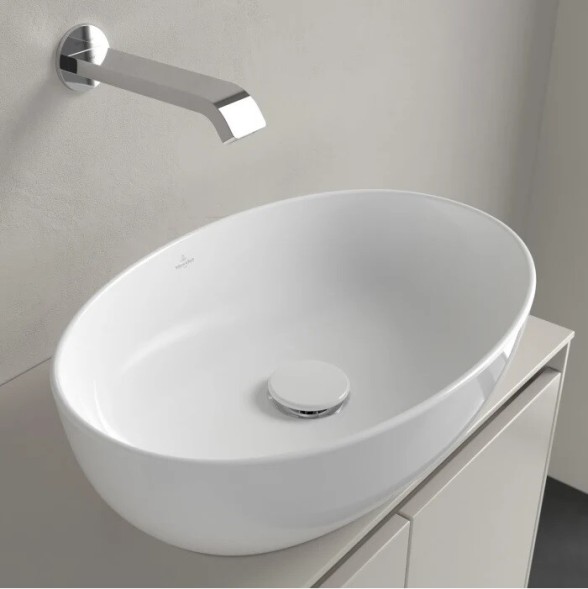Villeroy&amp;Boch Раковина, Artis, шгв 430*430*130, отверстия для смесителя-отсутствуют, цвет снаружи/внутри-Sage Green/белый 417943BCS8