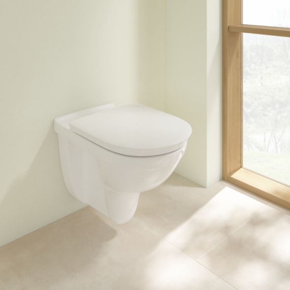 Villeroy&amp;Boch Унитаз, ViCare, подвесной, шгв 360*595*460, CeramicPlus, AntiBac, DirectFlush, цвет-альпийский белый 4695R0T2