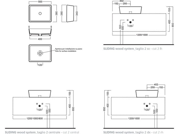 Раковина HATRIA HAPPY HOUR Y1VH01 накладная без отверстия без перелива цвет белый