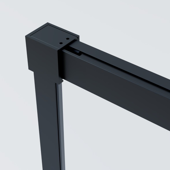 Vincea Душевая дверь Софт 2 (Soft 2) VDS-3SO2120CLB, 1200, черный, стекло прозрачное