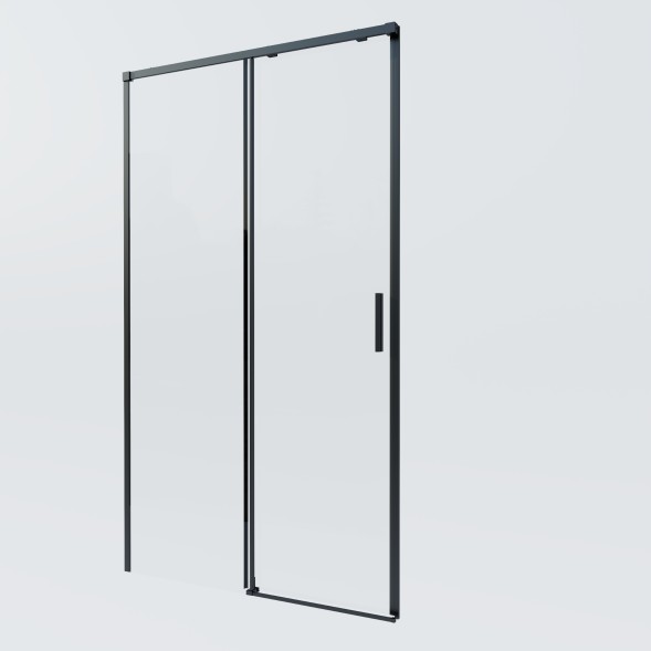 Vincea Душевая дверь Софт 2 (Soft 2) VDS-3SO2120CLB, 1200, черный, стекло прозрачное