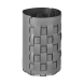 Корзина для мусора COLOMBO DESIGN ADJ 2035.03/01 напольная цвет серый/черный