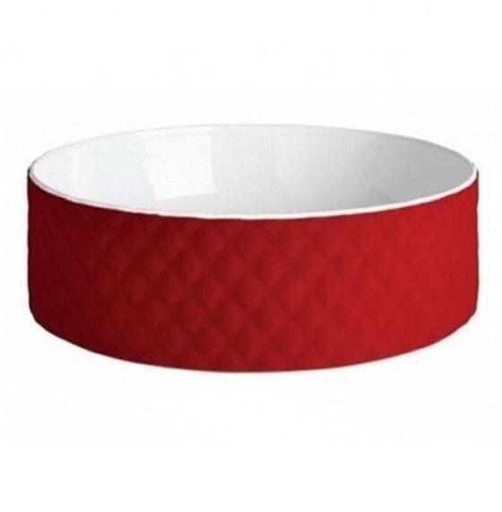 Раковина Artceram Rombo  накладная без отверстий  цвет bianco/rosso (фактура бархат) OSL009 01 62