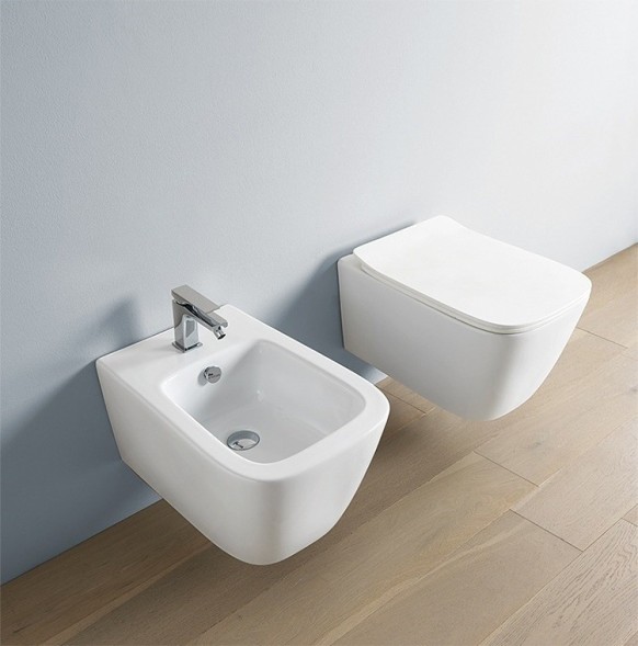 Биде Artceram A16 подвесное с одним отверстием  цвет белый матовый ASB001 05 00