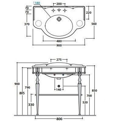 Полочка решетка GLOBO PAESTUM под раковину цвет хром PATC56