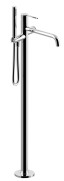 Emmevi Filobrass, однорычажный напольный смеситель для ванны на 1 ноге (излив 18,2 см), c набором для душа, цвет хром 85030/CR