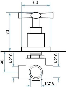 Emmevi Spirit New, встраиваемый дивертер на 3 выхода, цвет хром, цвет хром 31029/CR