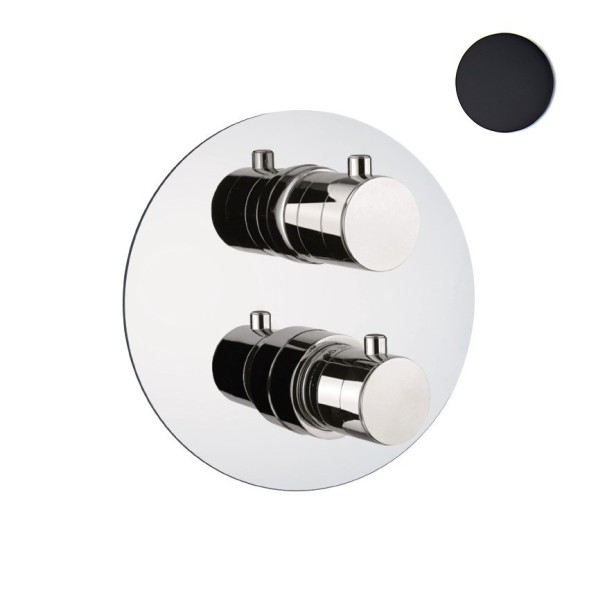 Смеситель для душа встраиваемый с термостатом Webert Sax Evolution SE970903560, черный