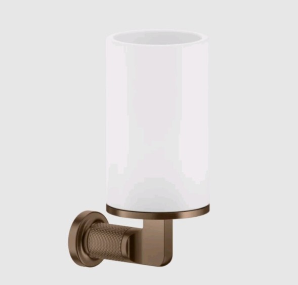 Gessi Стакан, Inciso, шгв 75*105*176, цвет белый#теплая бронза