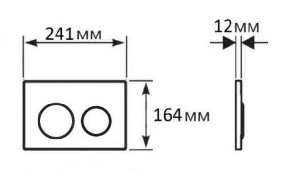NOFER Панель смыва HYDROSMART 07812.B глянцевый с круглыми клавишами