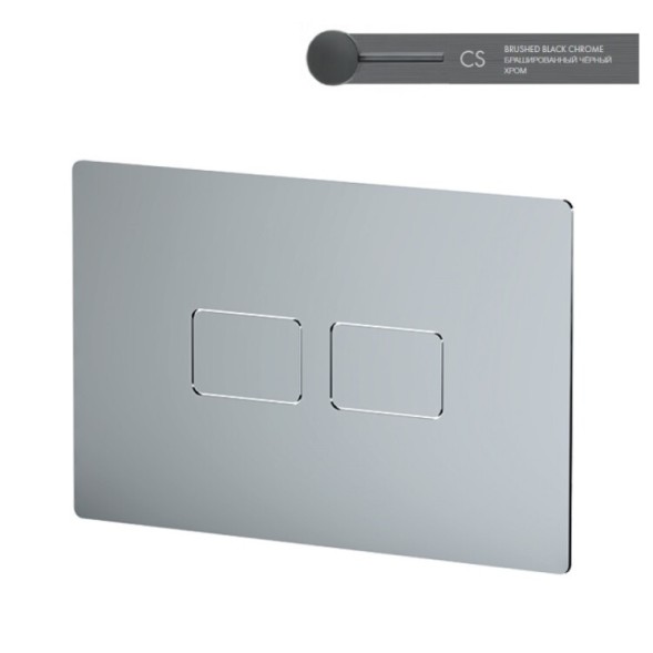 Клавиша смыва, Fima Carlo Frattini, для унитаза, шгв 270*9*170, цвет-хром чёрный брашированный