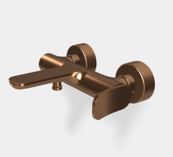 Смеситель для ванны и душа, Fima Carlo Frattini, Flo', цвет-бронза брашированная янтарная F3804/1ZS