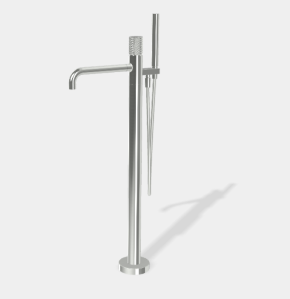 Смеситель для ванны и душа, Fima Carlo Frattini, Spillo Tech, G COLLECTION, напольный, цвет-хром F3034T/6NGCR