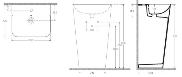 Раковина ISVEA Sott'Aqua напольная ШГВ 500*420*830 цвет изумрудный матовый 10SQ37001-2P