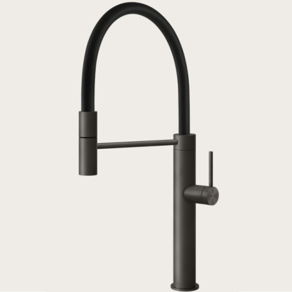 Gessi Смеситель для кухни, 316 Flessa, цвет Черный брашированный металл  60010#707