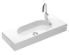 Раковина HATRIA AREA Y0QB01 подвесная или на тумбу с одним отверстием цвет белый