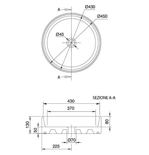 Раковина Scarabeo GEO накладная без перелива без отверстий цвет белый 8029