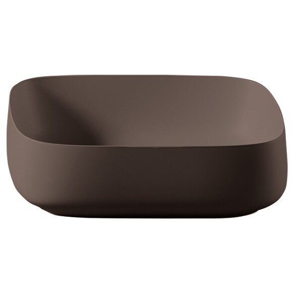 Раковина Artceram Cognac Quadro накладная без отверстий  цвет Brown cocoa COL008 39 00