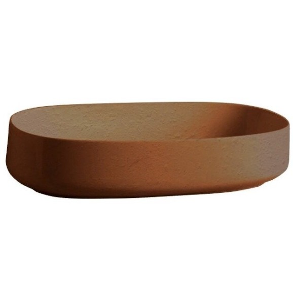 Раковина Artceram Cognac Quadro накладная без отверстий  цвет Ombra bruciata COL005 19 00