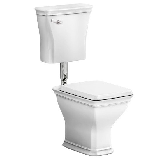 Унитаз Artceram Civitas со средним бачком цвет белый/хром CIV003 01 00+CIC007 01 00+HEA013 71