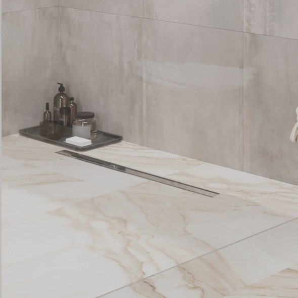 Paini Душевой лоток Slim Line 500 мм D50, сатин хром