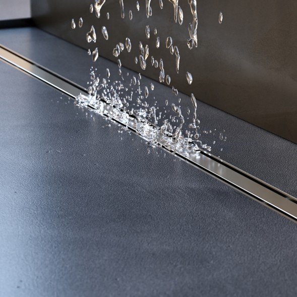 Paini Душевой лоток Slim Line 500 мм D50, сатин хром