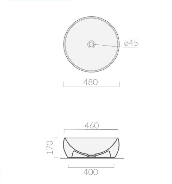 Раковина GALASSIA DREAM 7333 раковина накладная- без отв.,без слив/перелив, белая