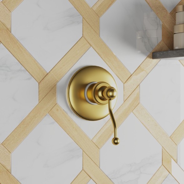 Paini 88PJ690 Смеситель для душа Дуомо встраиваемый, брашированное золото