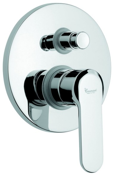 Emmevi Nefer, встраиваемый смеситель для душа с дивертером на 2 выхода, цвет черный матовый 77019/NEO