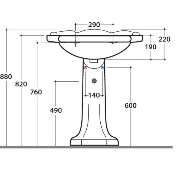 Пьедестал для раковины GLOBO PAESTUM цвет белый PA005BI