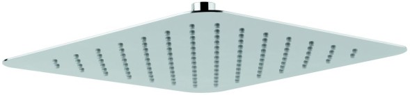 Emmevi, душевая квадратная ультраплоская антикальковая головка из нержавеющей стали 300х300 мм, подключение 1/2", цвет хром C06677/CR