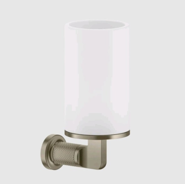 Gessi Стакан, Inciso, шгв 75*105*176, цвет белый#черный брашированный металл  58507#707