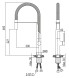 AQG COOK, смеситель для кухни с гибким вытяжным метализированным  изливом, цвет хром