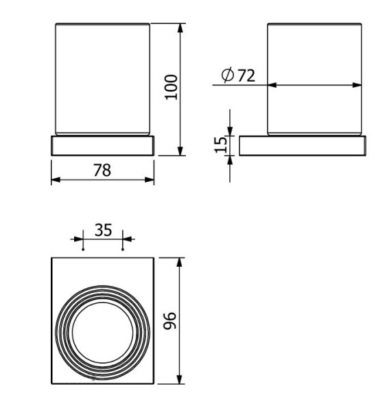 Стакан KLUDI VELA C 3197505 подвесной