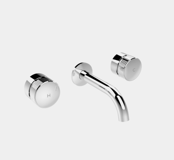 Смеситель для раковины, Fima Carlo Frattini, Texture Collection, H COLLECTION, цвет-чёрный хром F5601/5HCN