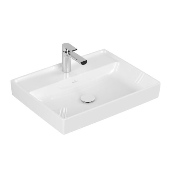Villeroy&amp;Boch Раковина, Collaro, шгв 600*470*160, отверстия для смесителя-1 сквозное, 2 промаркированных, CeramicPlus, цвет-альпийский белый 4A3360R1