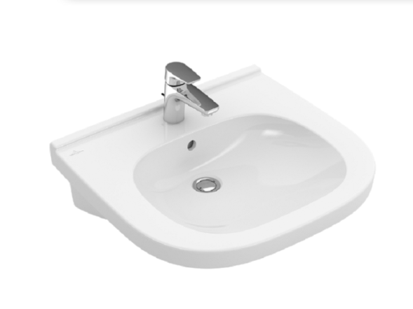 Villeroy&amp;Boch Раковина, O'Novo Vita, шг 610*550, отверстия для смесителя-1 сквозное, 2 промаркированных, цвет-альпийский белый 41196101