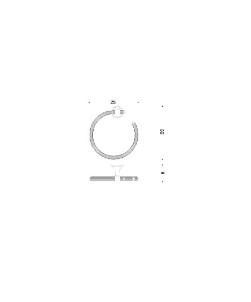 Полотенцедержатель COLOMBO DESIGN HERMITAGE B3331 кольцо цвет хром