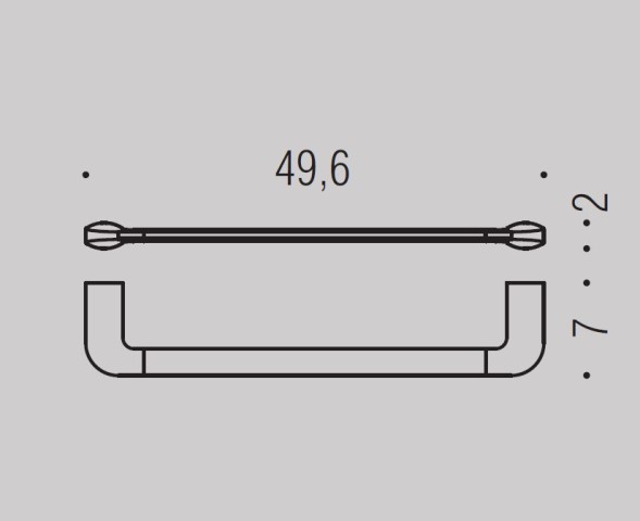 Полотенцедержатель COLOMBO DESIGN TRENTA B3010 широкий цвет хром