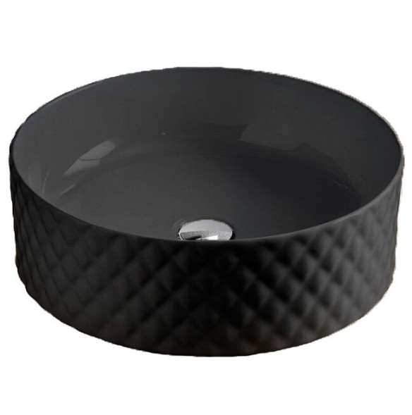 Раковина Artceram Rombo  накладная без отверстий  цвет черный матовый OSL009 17 00