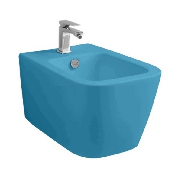 Биде Artceram A16 подвесной с одним отверстием  цвет blue avio ASB001 38 00