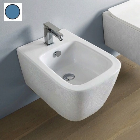 Биде Artceram A16 подвесной с одним отверстием  цвет blue avio ASB001 38 00