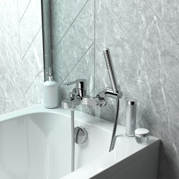 Paini 92CR105FTKM Смеситель для ванны Арена с душ. к-том, хром