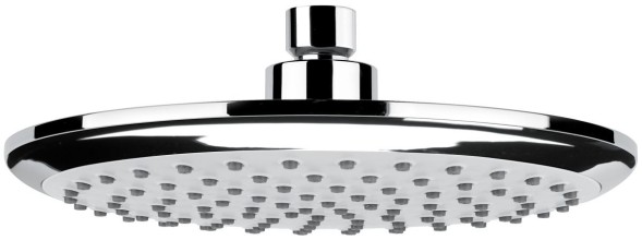 Emmevi, душевая круглая антикальковая головка из ABS 210 мм, подключение 1/2", цвет хром C06660/CR